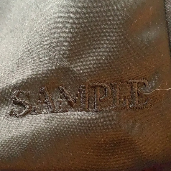 NWT Bill Levkoff Black Curo Satin Bubble Strapless Dress beads & sequins waist 8 - Picture 15 of 15